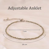 pyrite stone anklet for women certified original, raw money magnet bracelet, stylish gift anklets of pyrite crystals for Women