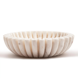 White Ruffle Marble Urli