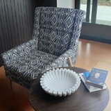 White Ruffle Marble Urli