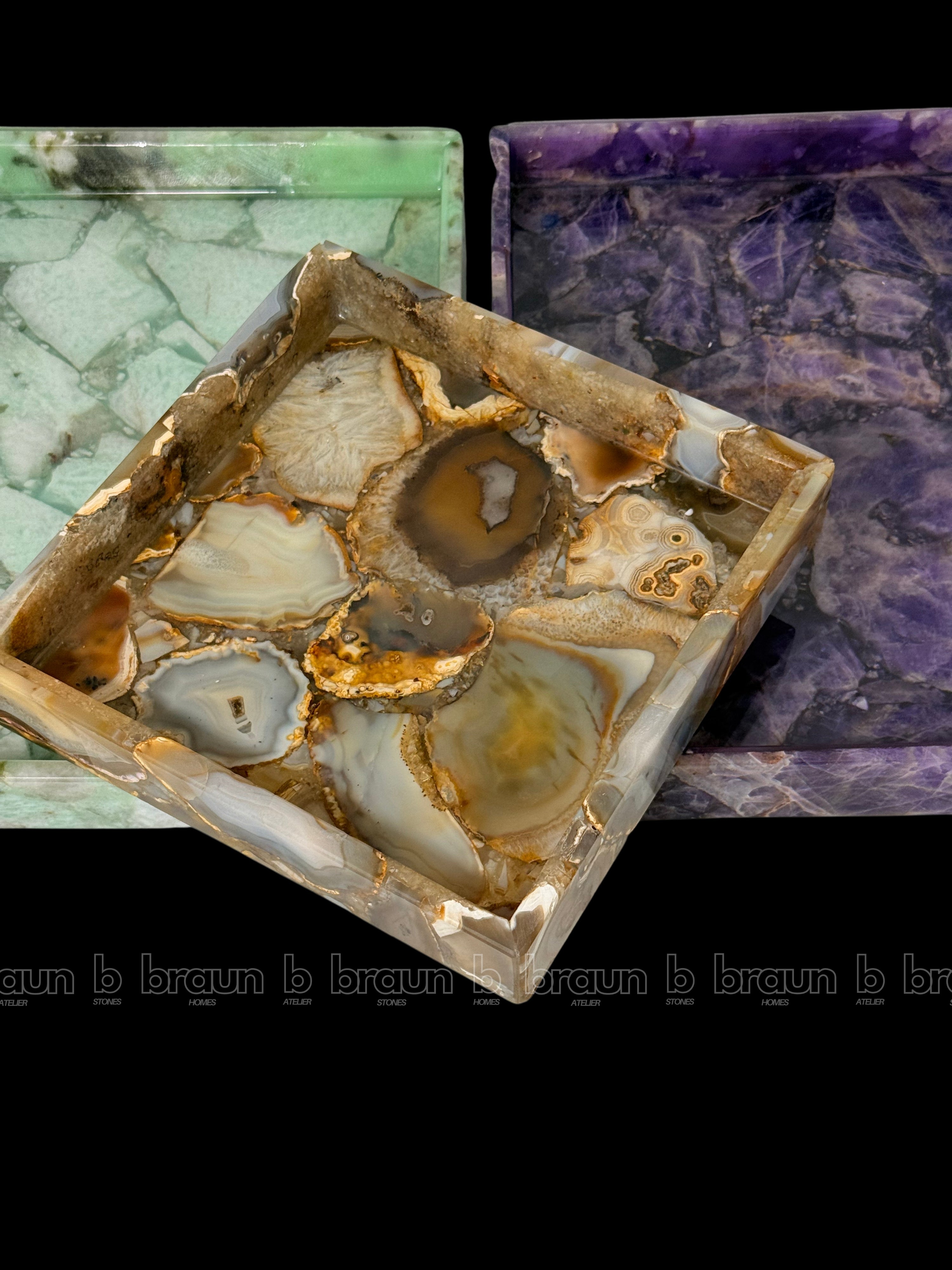 Labradorite Square Tray