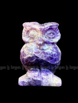 Amethyst Owl Sculpture 