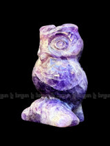 Amethyst Owl Sculpture 