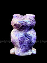 Amethyst Owl Sculpture 