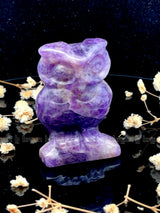 Amethyst Owl Sculpture 