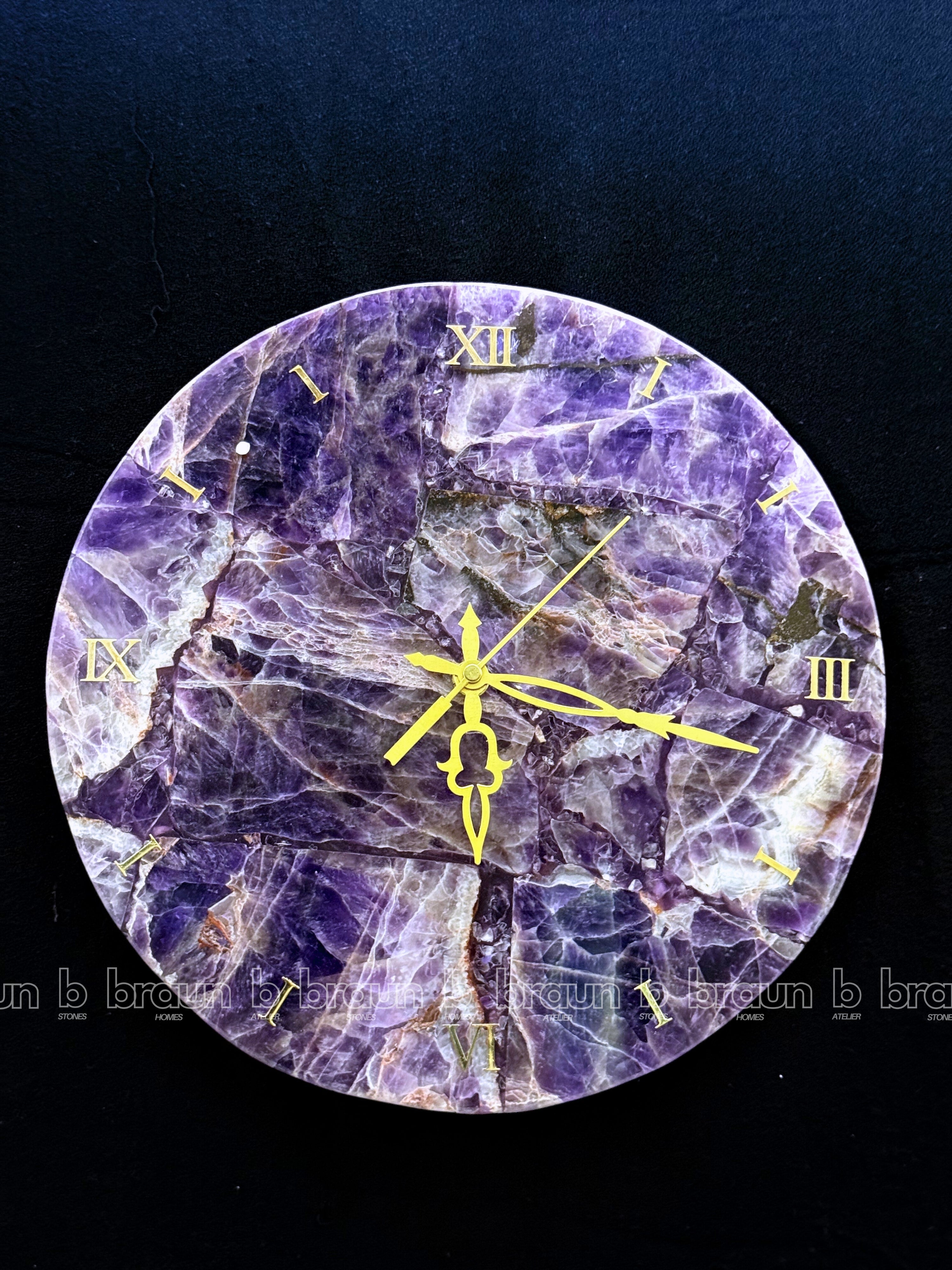 Amethyst Round Wall Clock