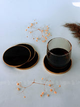 Black Agate Round Coasters