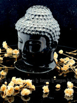 Black Obsidian Buddha Face