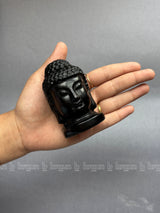 Black Obsidian Buddha Face