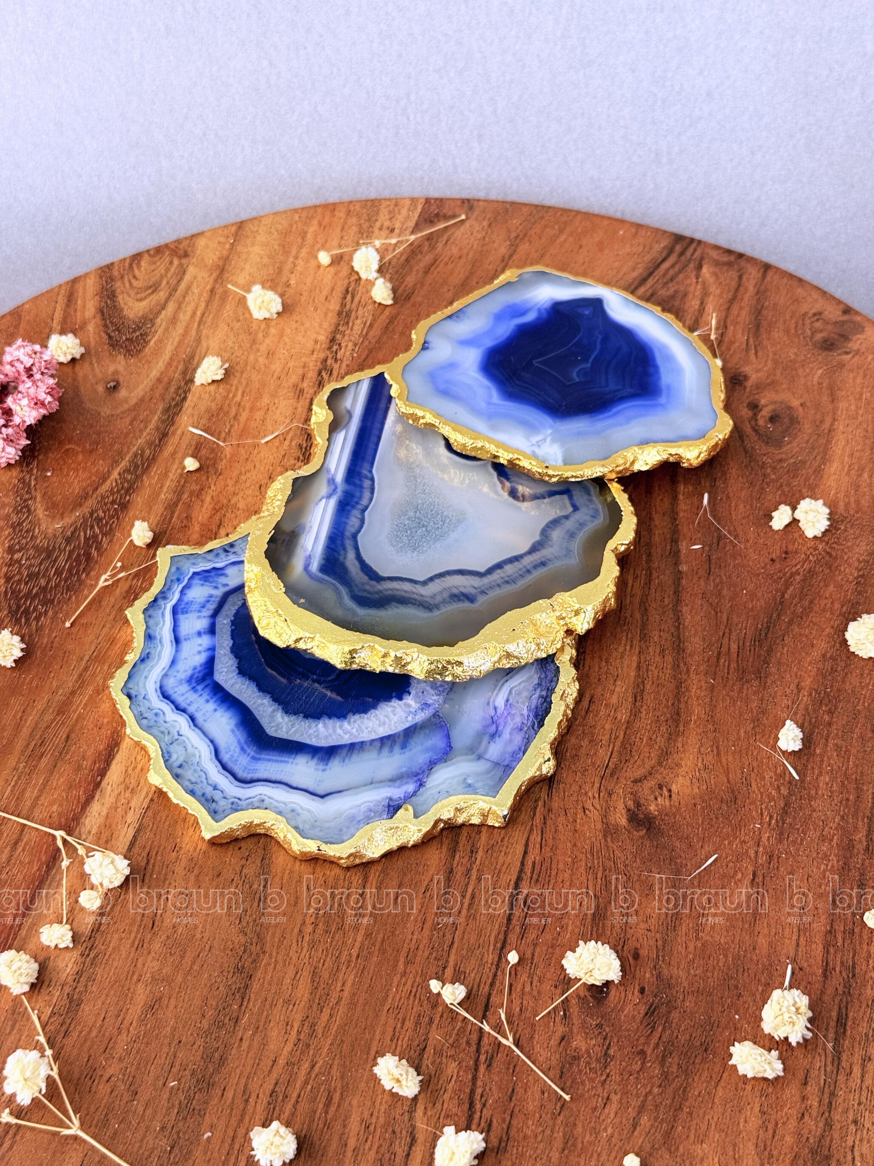 Blue Agate Coasters