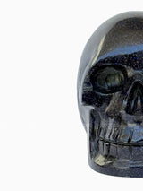 Blue Goldstone Skull Sculpture 