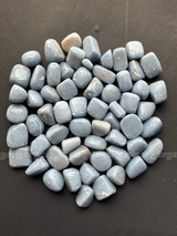 NaturalBlue Lace Agate tumbled crystals by Braun Homes √ê polished healing stones for meditation, Reiki, chakra balancing, anxiety relief, and spiritual energy protection in deep purple hues