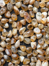 NaturalCitrine tumbled crystals by Braun Homes √ê polished healing stones for meditation, Reiki, chakra balancing, anxiety relief, and spiritual energy protection in deep purple hues