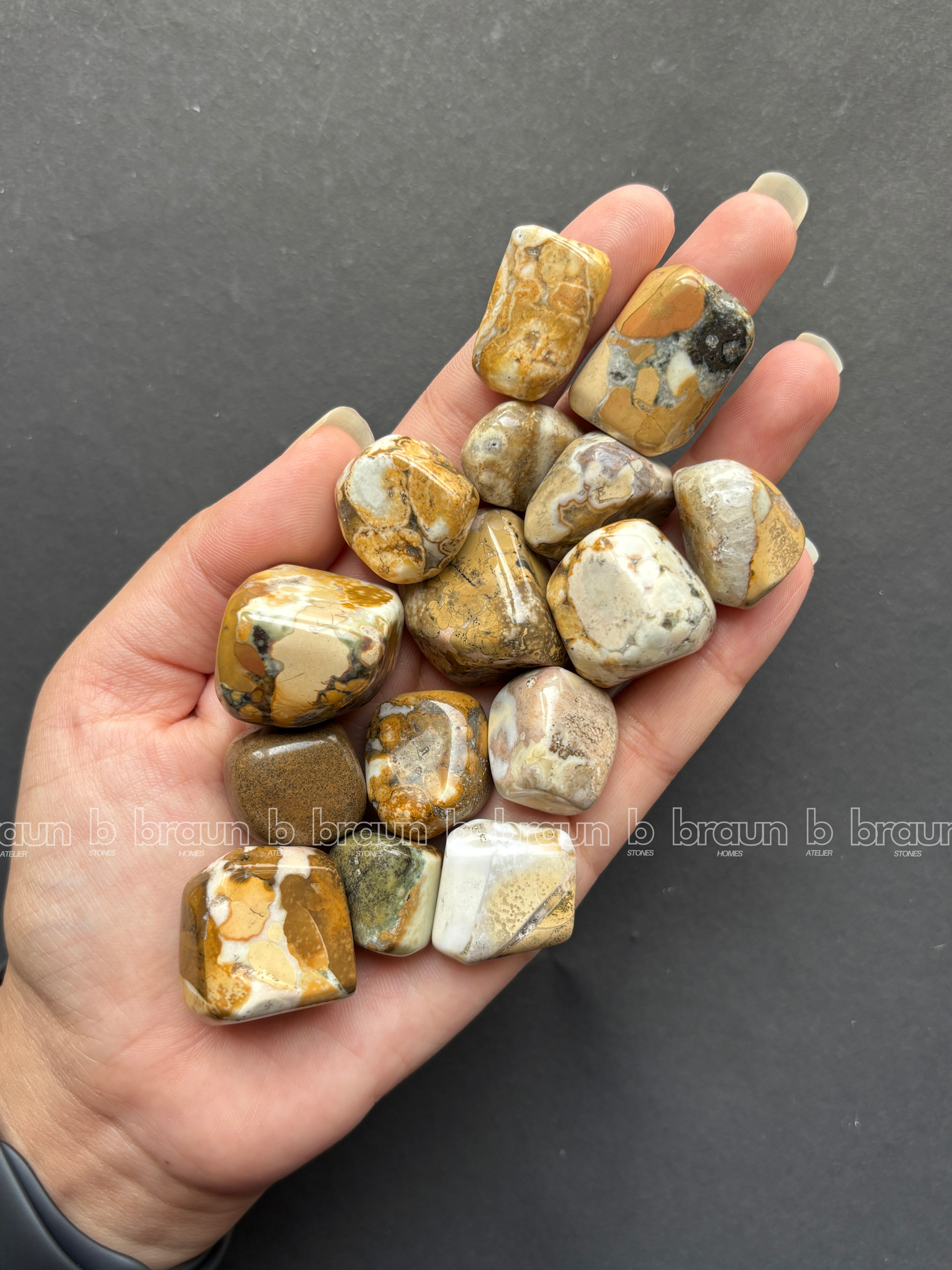 NaturalCobra Jasper tumbled crystals by Braun Homes √ê polished healing stones for meditation, Reiki, chakra balancing, anxiety relief, and spiritual energy protection in deep purple hues