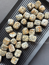 NaturalDalmation Jasper tumbled crystals by Braun Homes √ê polished healing stones for meditation, Reiki, chakra balancing, anxiety relief, and spiritual energy protection in deep purple hues