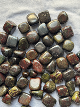 NaturalDragon Blood tumbled crystals by Braun Homes √ê polished healing stones for meditation, Reiki, chakra balancing, anxiety relief, and spiritual energy protection in deep purple hues