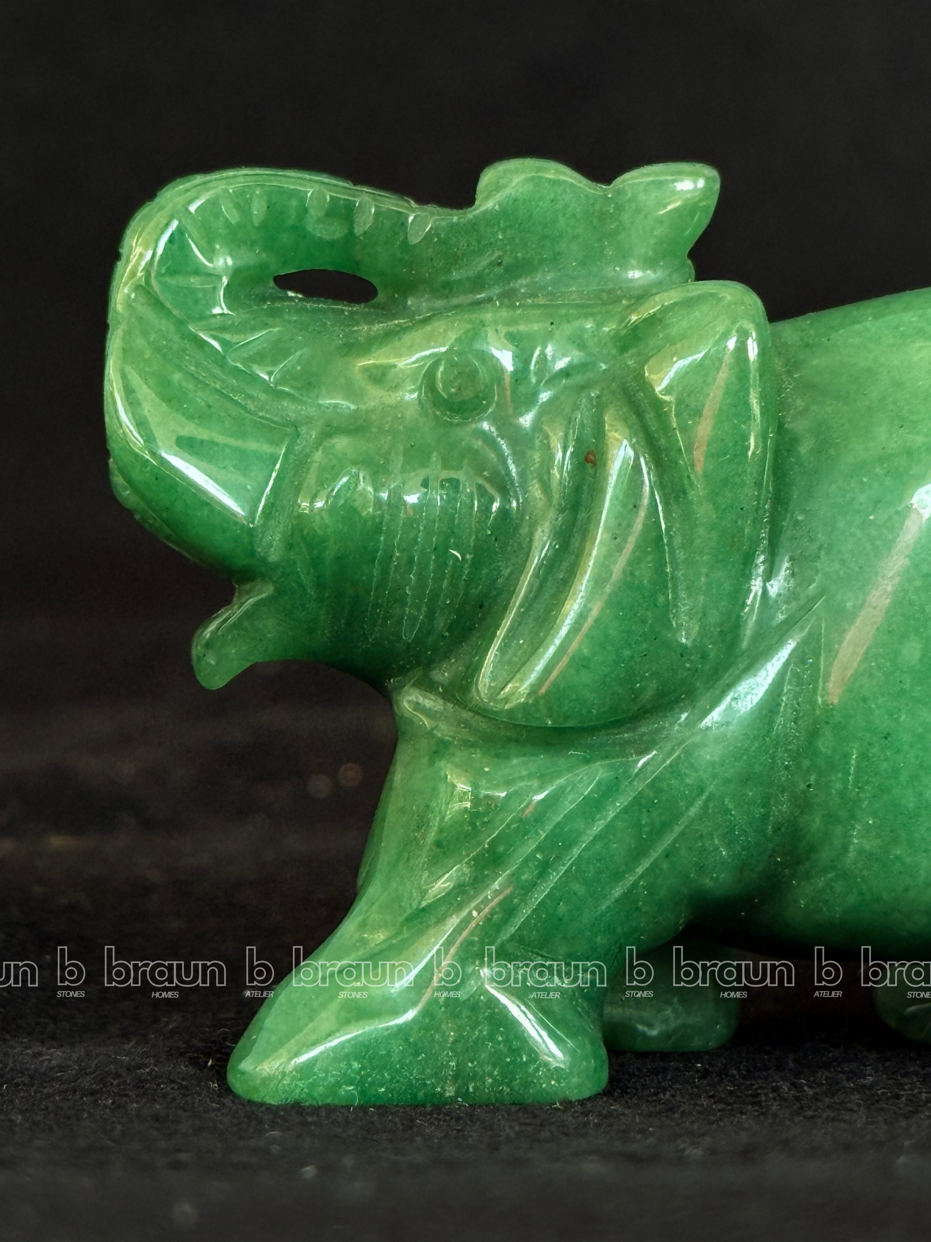 Green Aventurine Elephant Large