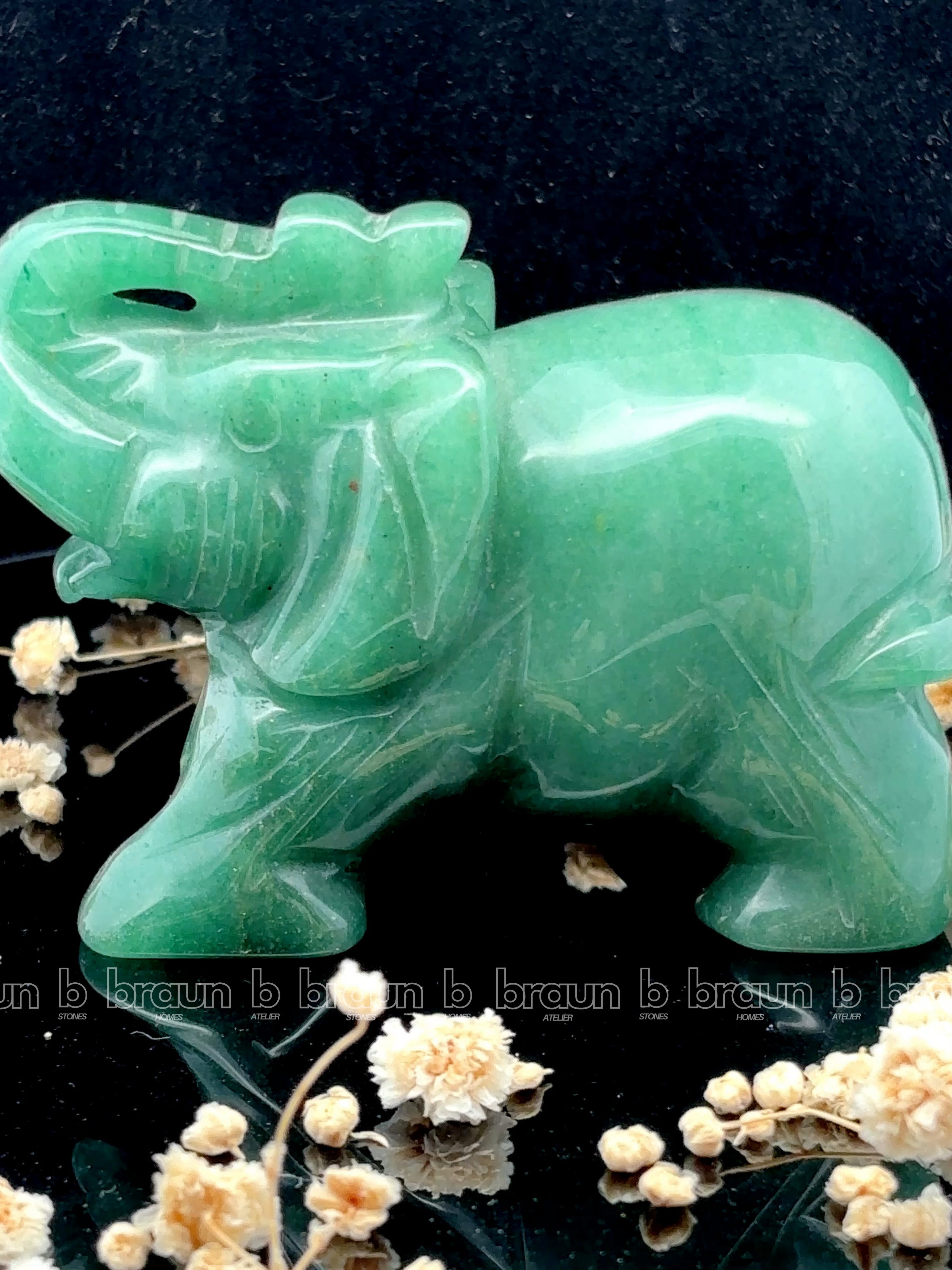 Green Aventurine Elephant Large