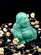 Green Aventurine Laughing Buddha  Medium