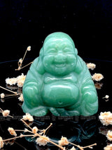 Green Aventurine Laughing Buddha  Medium