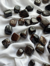 NaturalGarnet tumbled crystals by Braun Homes √ê polished healing stones for meditation, Reiki, chakra balancing, anxiety relief, and spiritual energy protection in deep purple hues