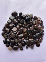 NaturalGarnet tumbled crystals by Braun Homes √ê polished healing stones for meditation, Reiki, chakra balancing, anxiety relief, and spiritual energy protection in deep purple hues