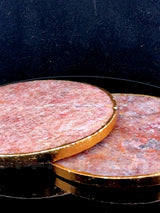 Golden Agate Round Coasters