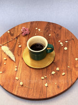 Golden Quartz Round Coasters