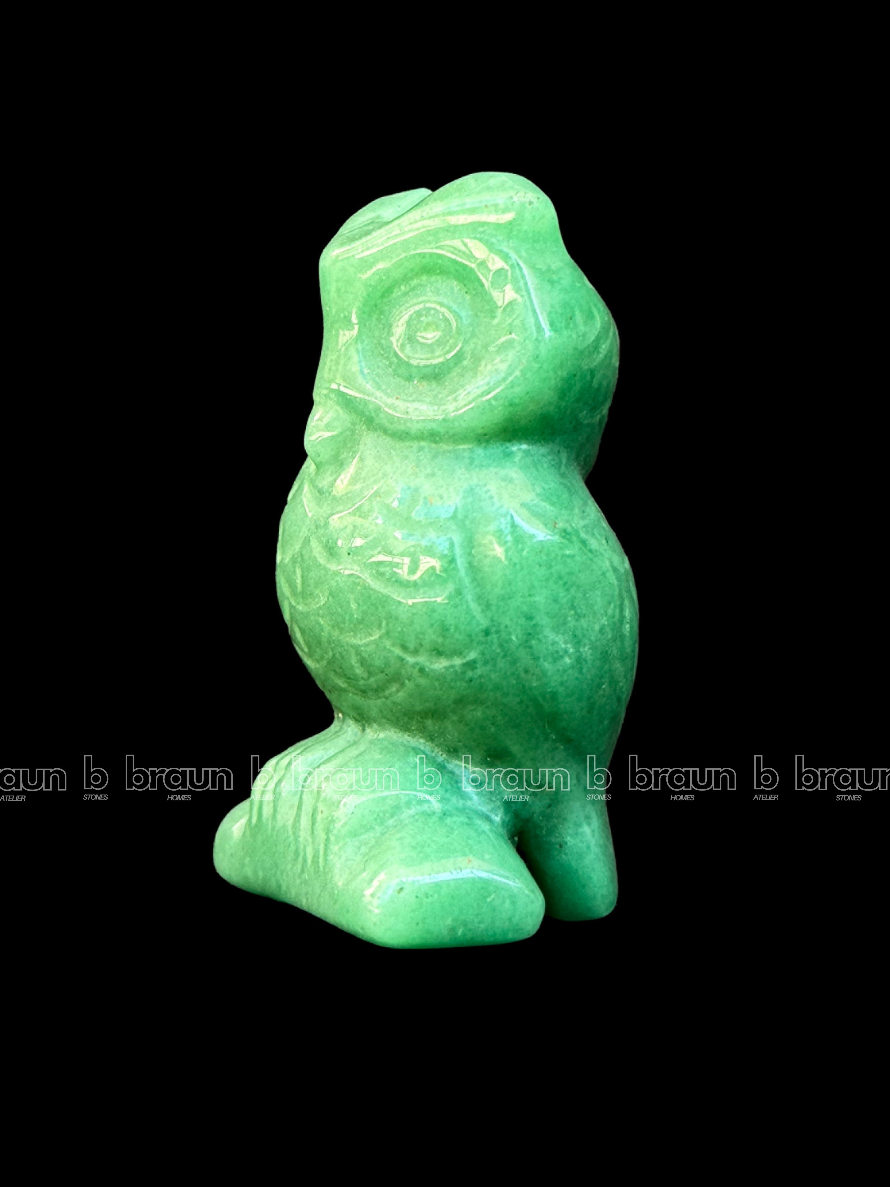 Green Aventurine Owl Sculpture 