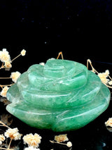 Green Aventurine Flower Sculpture 