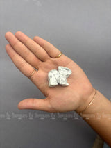 Howlite Elephant Xsmall