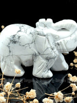 Howlite Elephant Large