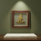 Pyrite Stone Vastu Frame | Hanuman Ji (Bajrang Bali / Sankat Mochan) | Wall Decor for Strength & Protection