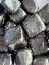 NaturalHematite tumbled crystals by Braun Homes √ê polished healing stones for meditation, Reiki, chakra balancing, anxiety relief, and spiritual energy protection in deep purple hues