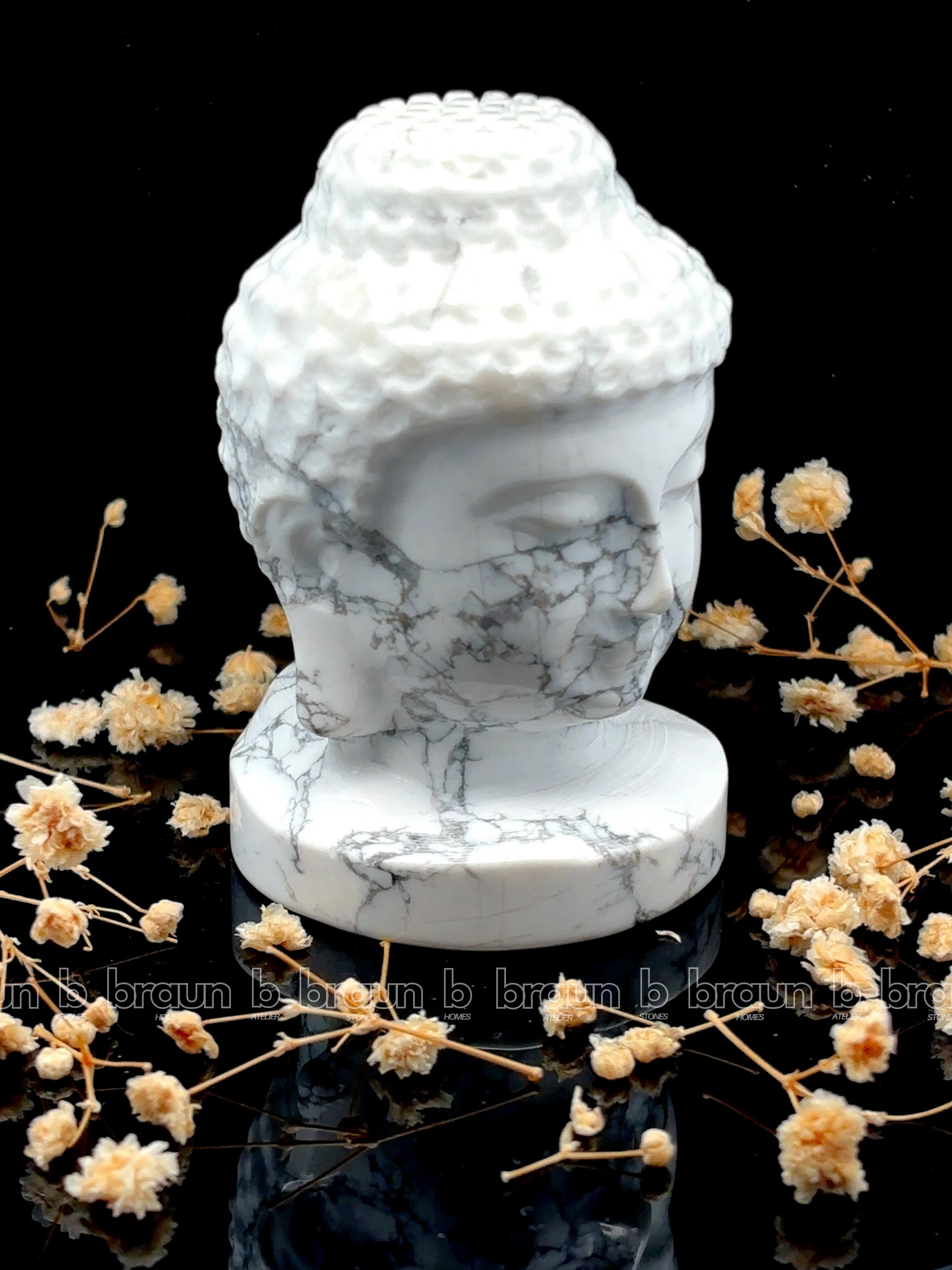 Howlite Buddha Face