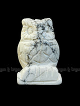 Howlite Owl Sculpture 