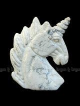 Howlite Unicorn Sculpture