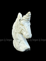 Howlite Unicorn sculpture 2 Inch