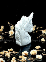 Howlite Unicorn Sculpture