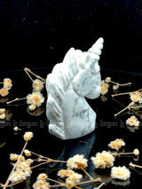 Howlite Unicorn Sculpture