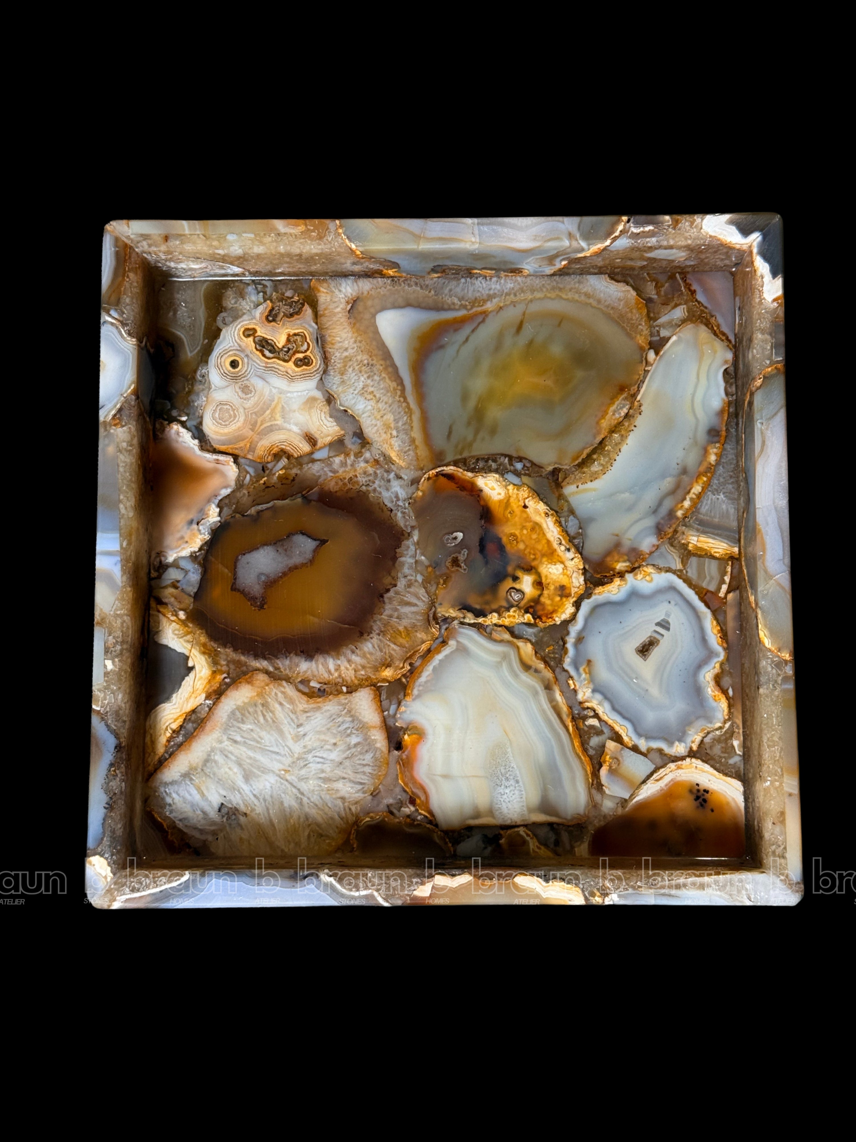 Indian Agate Square Tray