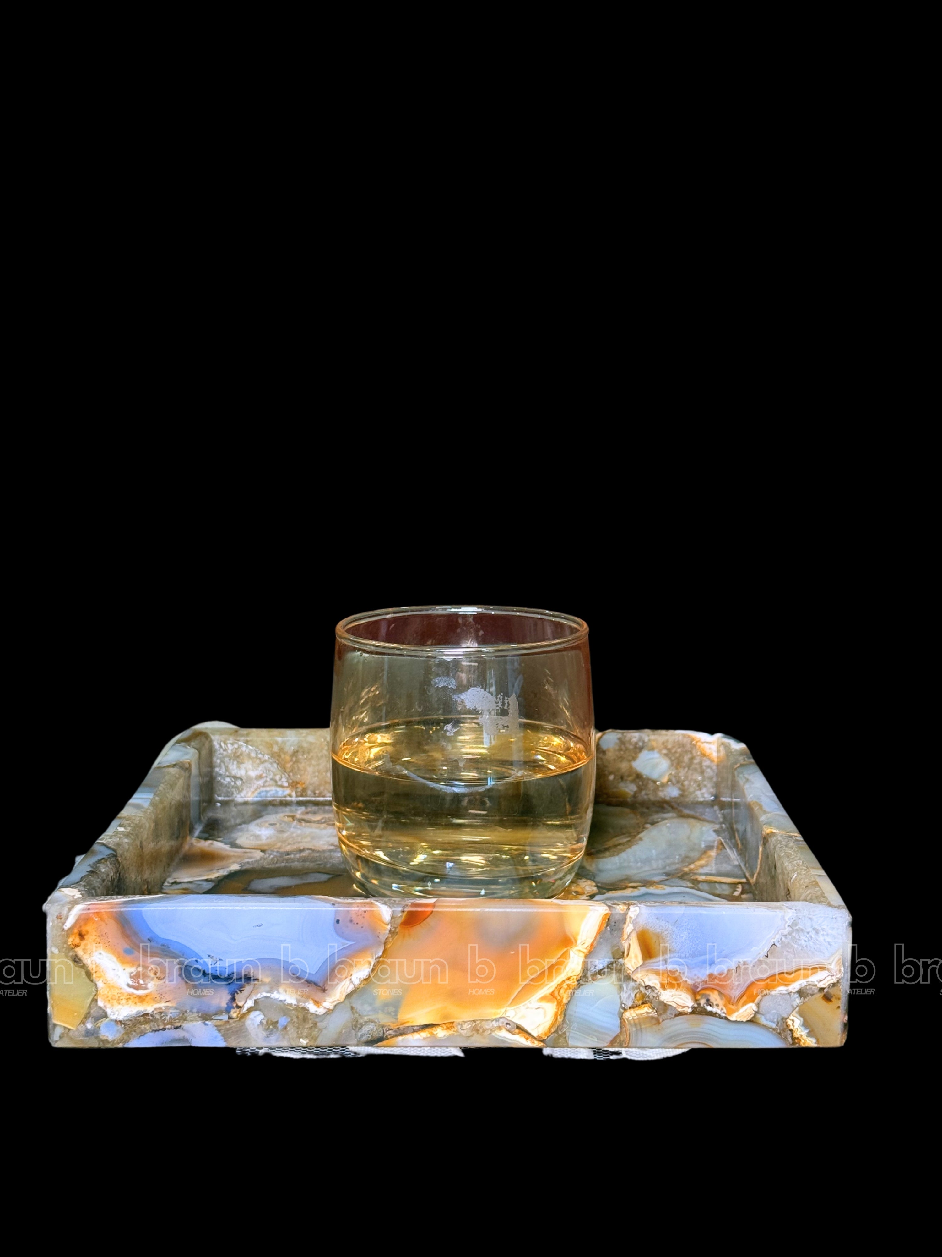 Indian Agate Square Tray