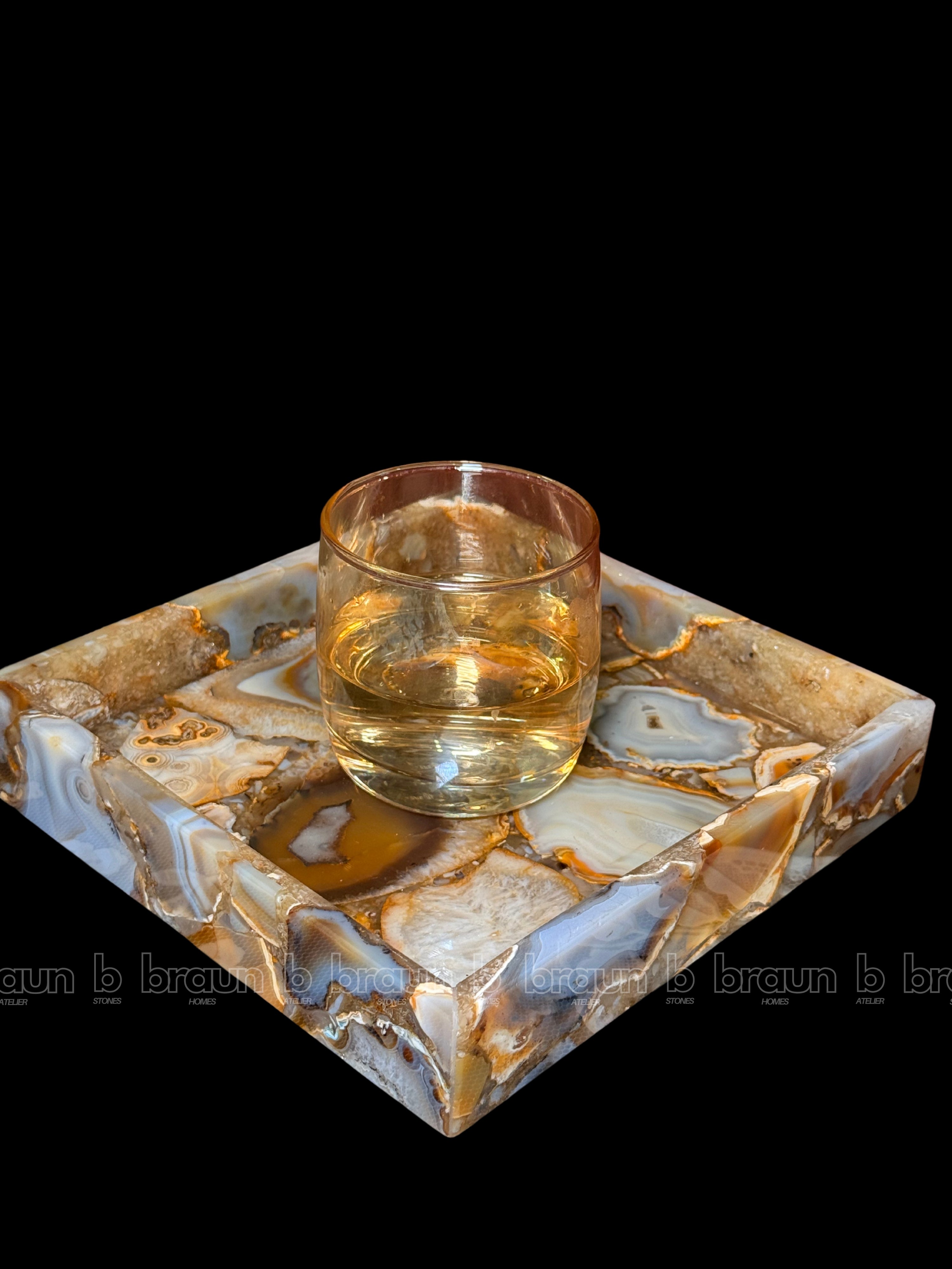 Indian Agate Square Tray