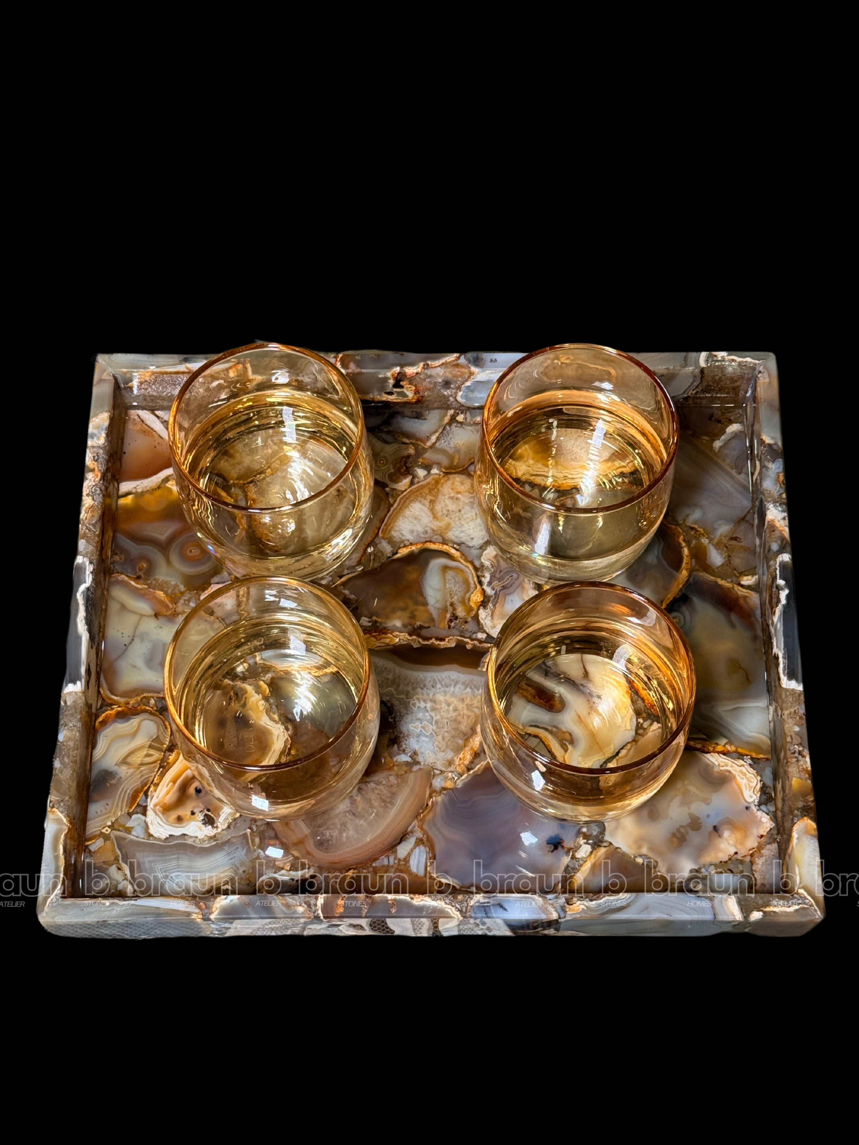 Indian Agate Rectangle Tray
