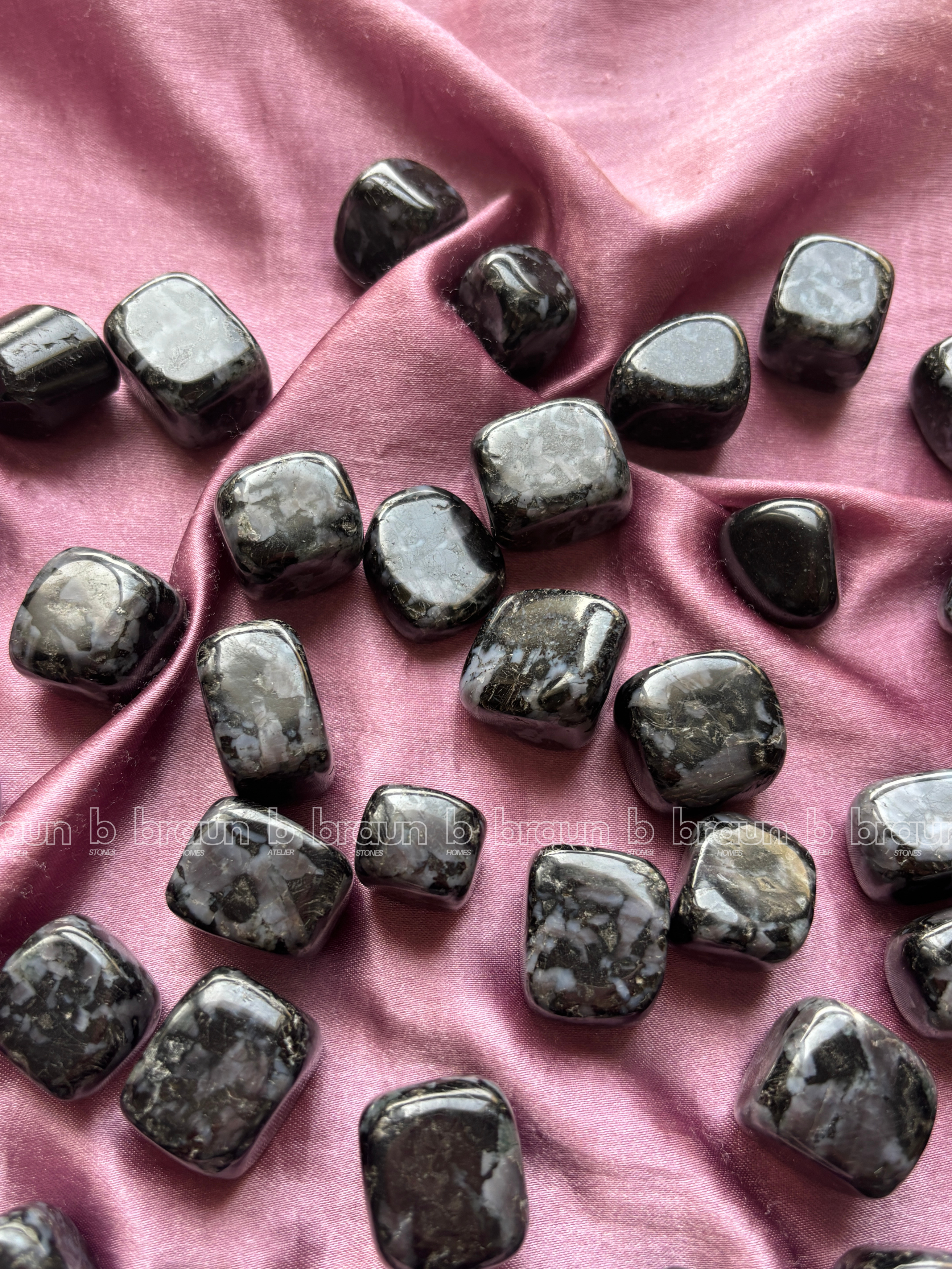 NaturalIndigo Gabroo tumbled crystals by Braun Homes √ê polished healing stones for meditation, Reiki, chakra balancing, anxiety relief, and spiritual energy protection in deep purple hues