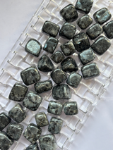 NaturalLarvakite tumbled crystals by Braun Homes √ê polished healing stones for meditation, Reiki, chakra balancing, anxiety relief, and spiritual energy protection in deep purple hues