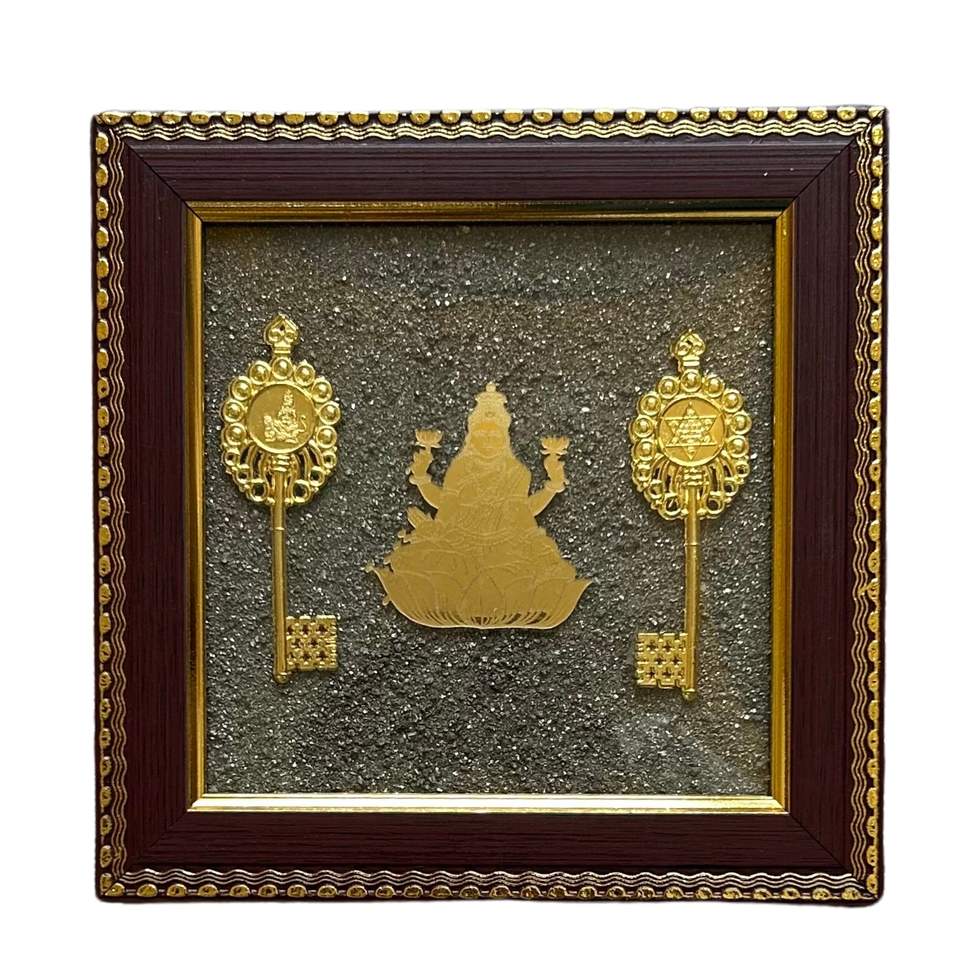 Pyrite Lakshmi Ji Vastu Frame | Wealth-Attracting Spiritual Wall Décor
