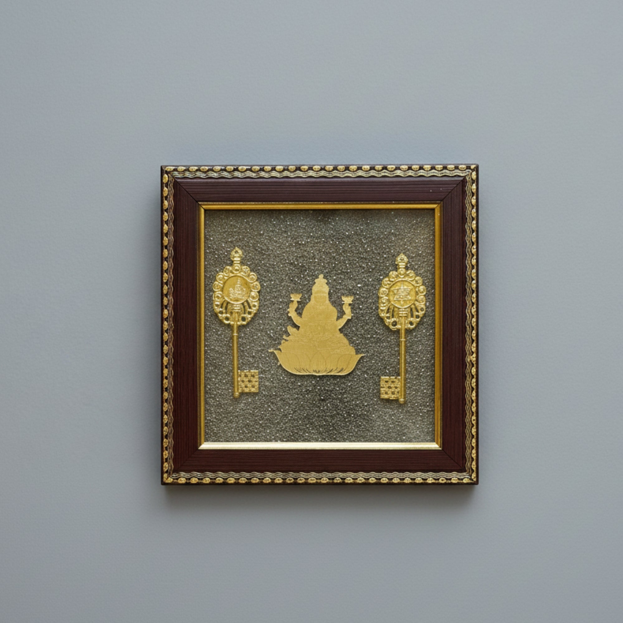 Pyrite Lakshmi Ji Vastu Frame | Wealth-Attracting Spiritual Wall Décor