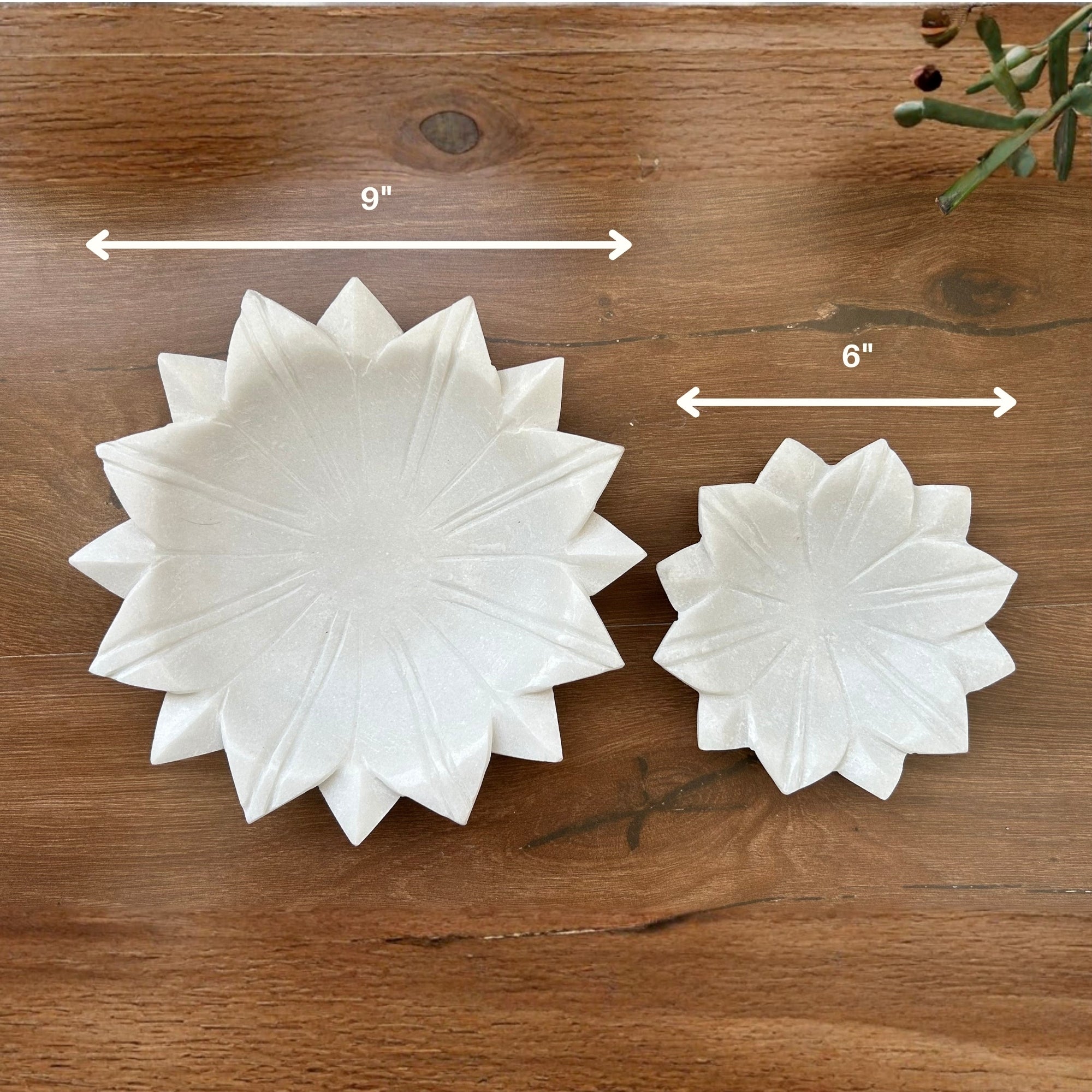 Lotus Marble Plate  - 9 inch
