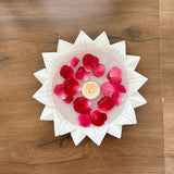Lotus Marble Plate  - 9 inch