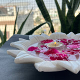 Lotus Marble Plate  - 9 inch